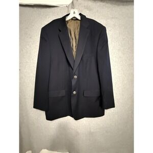 Joseph & Feiss Gold Suit Jacket Mens 48R Blue‎ 100% Wool Classic Formal